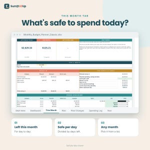 Monthly Budget Spreadsheet | Budget Planner & Spending Tracker | Excel and Google Sheets imagen 2