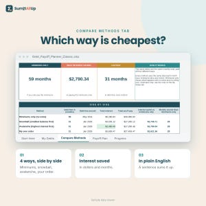 Debt Payoff Tracker | Debt Snowball & Avalanche Spreadsheet | Excel and Google Sheets image 2