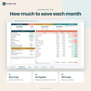 Wedding Budget Spreadsheet | Wedding Planner with Guest List & RSVPs | Excel and Google Sheets imagen 5