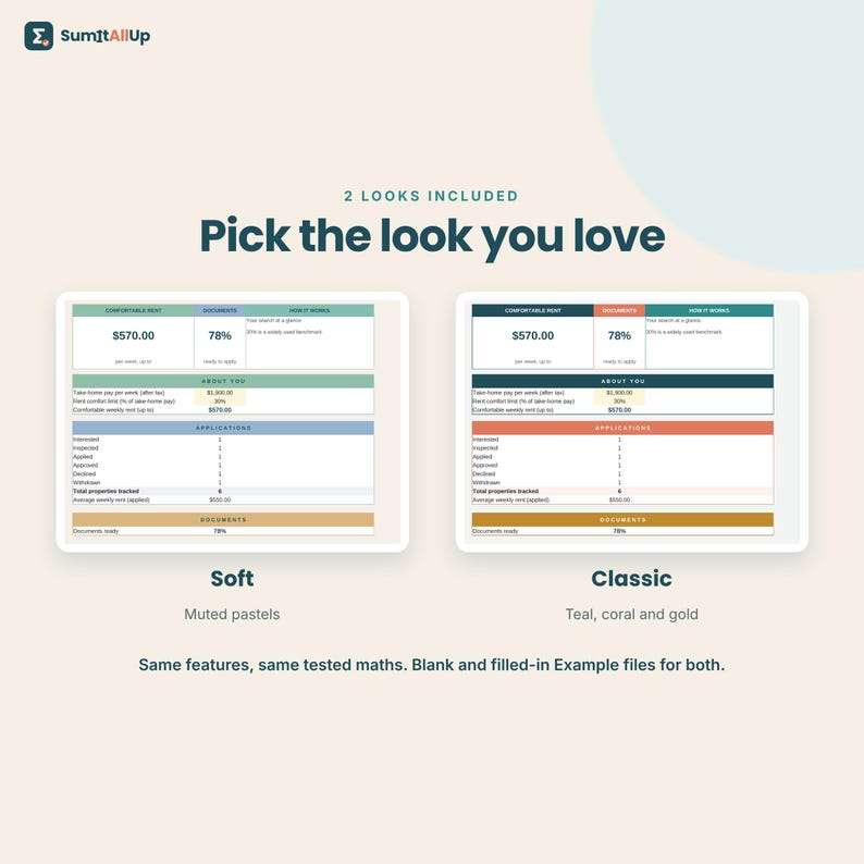 Rental Application Checklist Australia | Rental Tracker & Documents Checklist | Excel and Google Sheets image 6