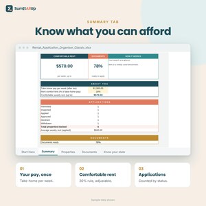 Rental Application Checklist Australia | Rental Tracker & Documents Checklist | Excel and Google Sheets image 4