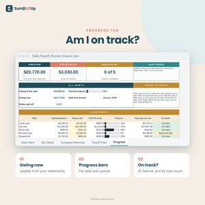 Debt Payoff Tracker | Debt Snowball & Avalanche Spreadsheet | Excel and Google Sheets image 6