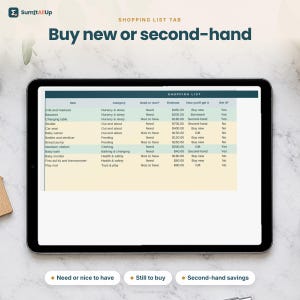 Baby Budget Spreadsheet | New Baby Cost Planner, Parental Leave Pay, Baby Shopping List & Cash Flow | Excel and Google Sheets image 4