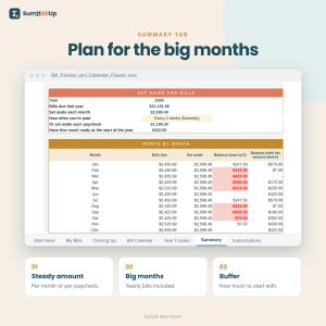 Bill Tracker Spreadsheet | Bills Calendar & Subscription Tracker | Excel and Google Sheets image 5