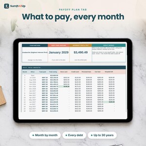 Debt Payoff Tracker | Debt Snowball & Avalanche Spreadsheet | Excel and Google Sheets image 5