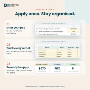 Rental Application Checklist Australia | Rental Tracker & Documents Checklist | Excel and Google Sheets image 8