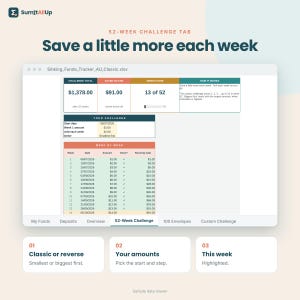 Sinking Funds Tracker Australia | Save per Pay for Rego, Christmas & Holidays + 52 Week Savings Challenge | Excel and Google Sheets 画像 5
