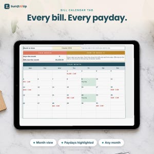 Tweewekelijks budgetoverzicht Australië | Betaaldagenplanner & factuurkalender | Excel en Google Sheets afbeelding 4