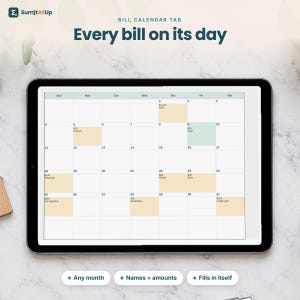 Bill Tracker Spreadsheet | Bills Calendar & Subscription Tracker | Excel and Google Sheets image 2