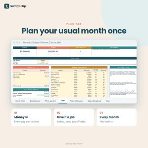 Monthly Budget Spreadsheet | Budget Planner & Spending Tracker | Excel and Google Sheets imagen 3