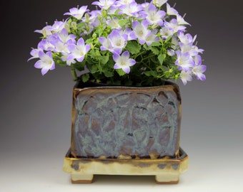 Succulent Planter Blue ceramic planter Indoor Planter Decor Ceramic Pottery plant pot Flower pot-Ceramics and pottery Ceramic flower pots