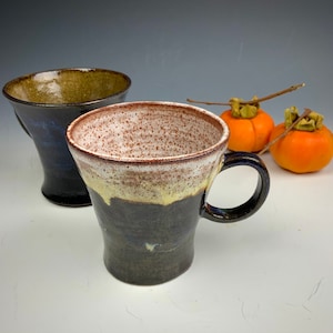 Stoneware Mug With Handle, Ceramic handmade Cup, Pottery Mug, 12 oz Coffee Mug, Tea Cup, Speckled Glazed Mug,