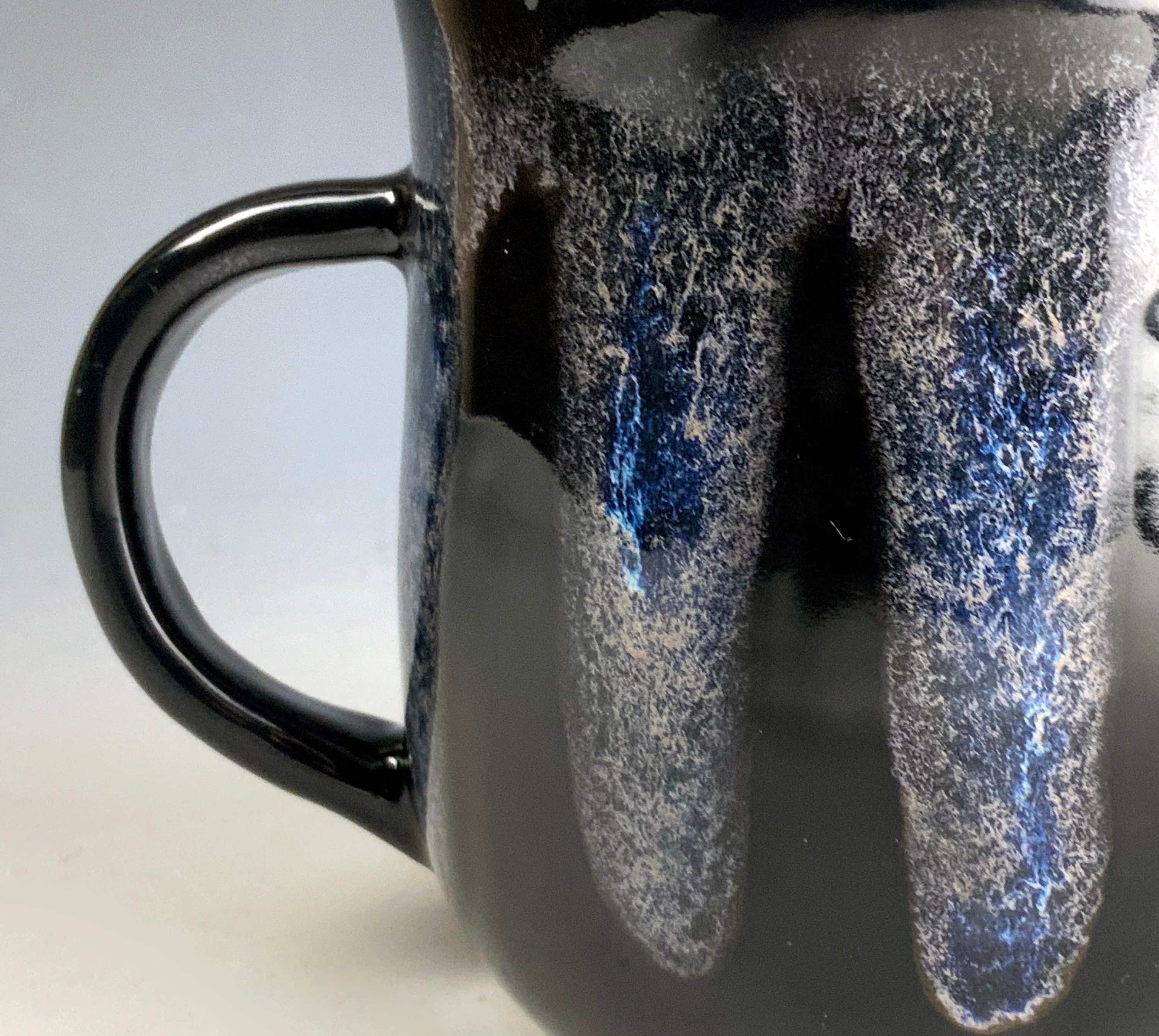 Handmade Ceramic Coffee Mug 12 oz Cup Dark Glazed with Etsy