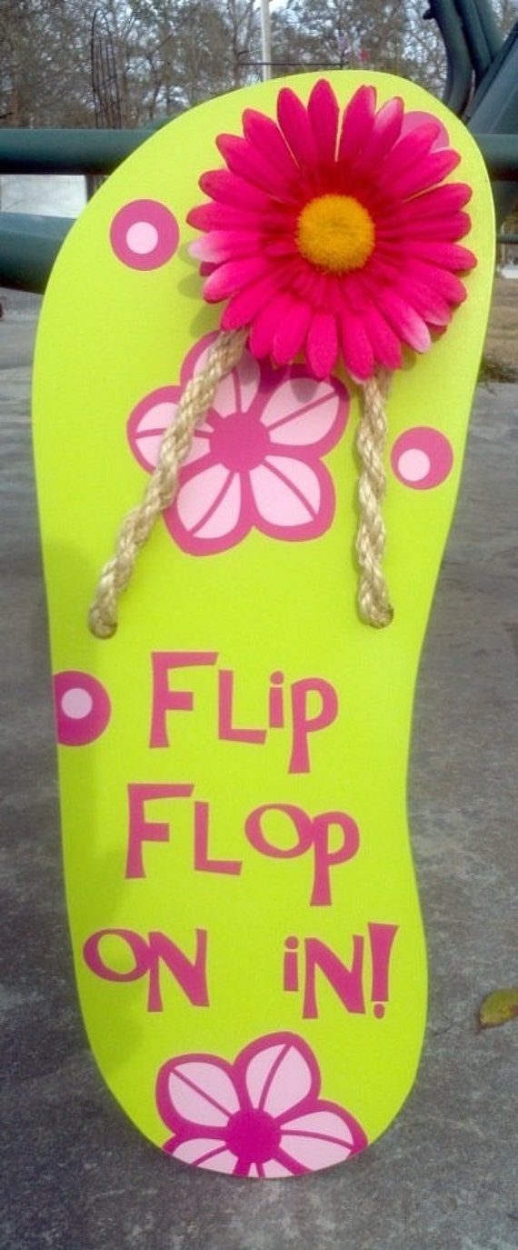 Items similar to Flip Flop Sign on Etsy
