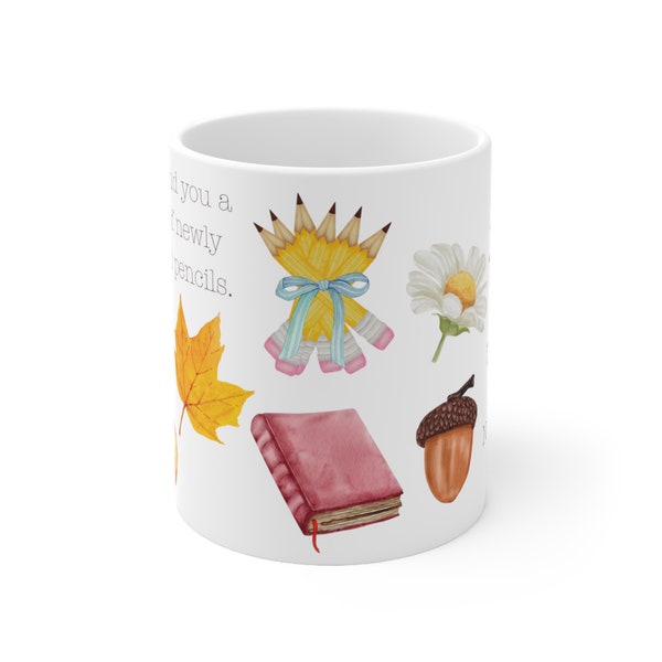 You've Got Mail New York Fall Coffee Mug, Bouquet of Pencils, Nora Ephron, Autumn