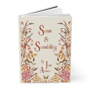 Sense and Sensibility Hardcover Notebook, Jane Austen Notebook,  Journal