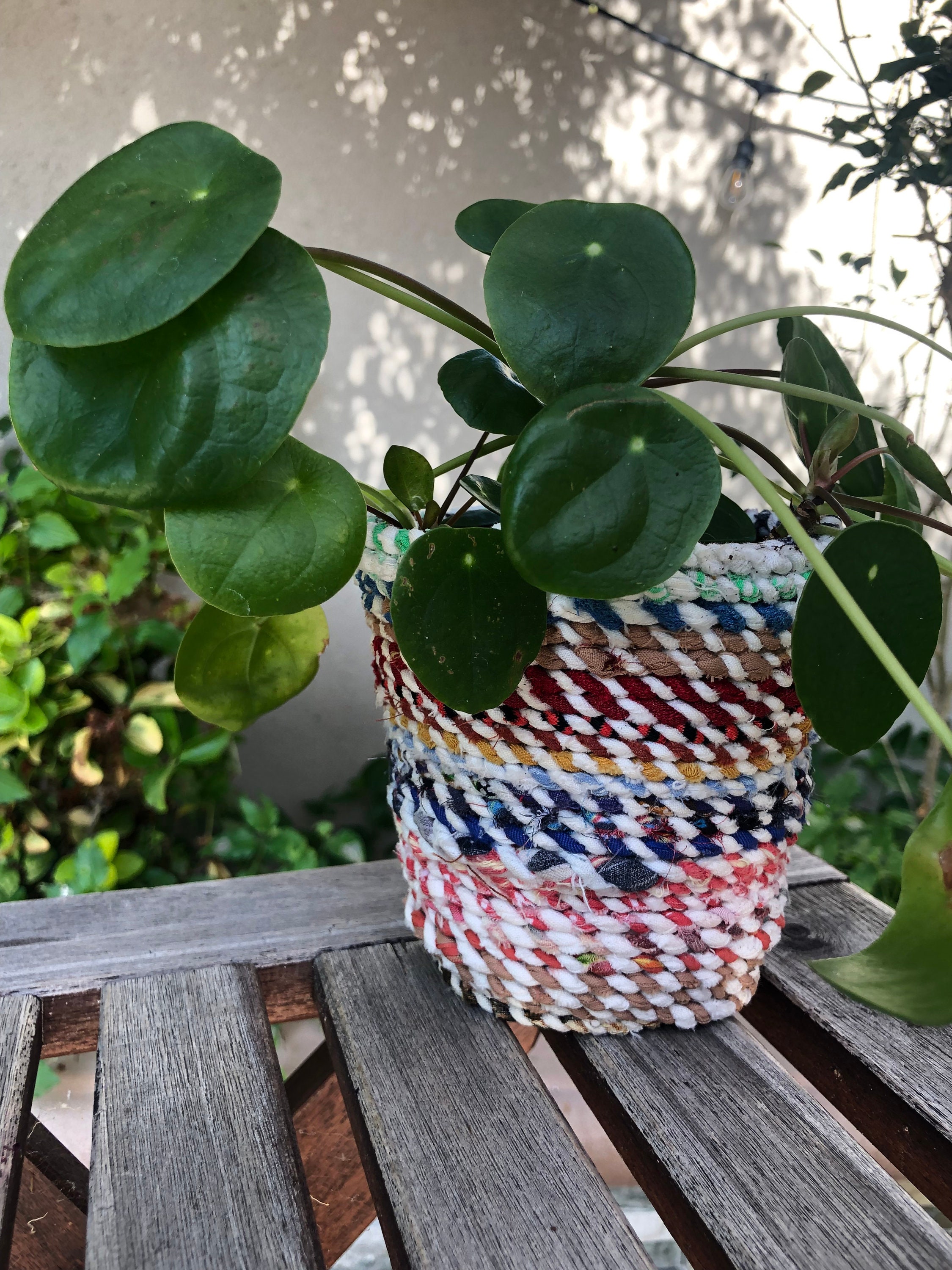GREEN Upcycled Fabric Rag Rope by the Yard, Scrap Fabric Twine, Fabric ...