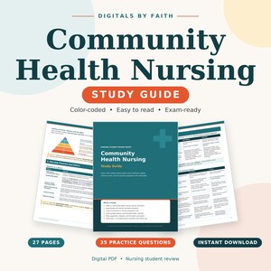 Community Health Nursing Study Guide | Color-Coded NCLEX Review (PDF)