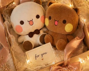 BUBU & DUDU Plushies – Kawaii Panda Bear Plush Toy, Couple Plush, Soft Stuffed Animal
