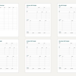 2027 Budget Planner Printable, Monthly Budget Pages, Bill Tracker, Expense Tracker, Letter and A4 PDF image 8