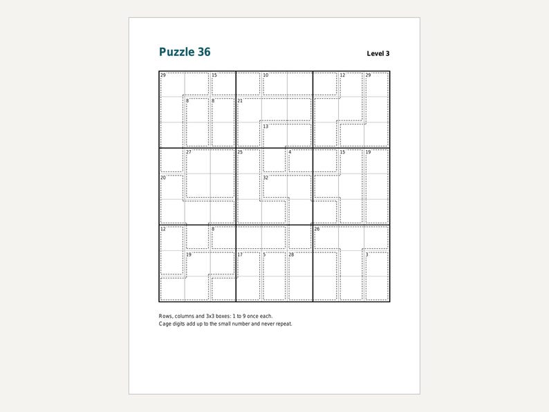 Sum Sudoku Pack 2, 48 Puzzles, 3 Levels, Answers (PDF Download) image 6