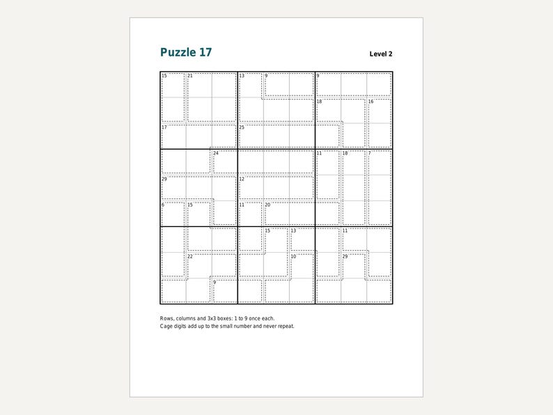 Sum Sudoku Pack 2, 48 Puzzles, 3 Levels, Answers (PDF Download) image 5
