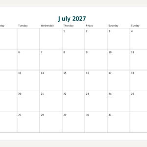 2027-2028年版印刷可能カレンダー、年間カレンダー、24ヶ月分（PDF） 画像 5