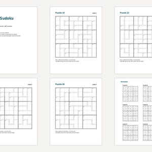 Sudoku-Rätselpaket mit 48 druckbaren Rätseln in 3 Schwierigkeitsstufen (PDF-Download) Bild 8