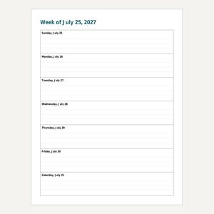 Agenda hebdomadaire 2027 à imprimer, vue d'ensemble de l'année, calendrier mensuel (PDF) image 6