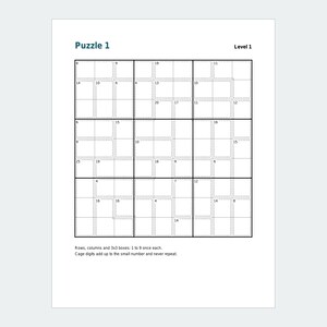 Sum Sudoku Pack 2, 48 Puzzles, 3 Levels, Answers (PDF Download) image 2