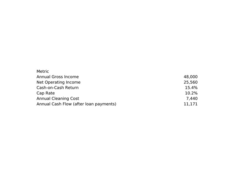 Short-Term Rental Profit Calculator Spreadsheet for Airbnb Hosts, Cash Flow and Cap Rate image 2