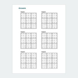 Sudoku-Rätselpaket mit 48 druckbaren Rätseln in 3 Schwierigkeitsstufen (PDF-Download) Bild 3