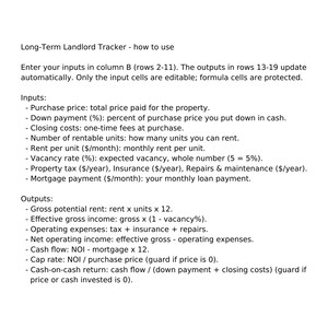 Rental Profit Tracker Bundle: STR Host and Long-Term P&L Spreadsheets (Digital Download) image 3