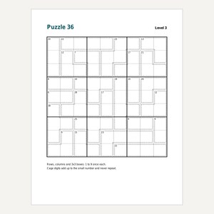 Sudoku-Rätselpaket mit 48 druckbaren Rätseln in 3 Schwierigkeitsstufen (PDF-Download) Bild 6