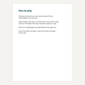 Sum Sudoku Pack 2, 48 Puzzles, 3 Levels, Answers (PDF Download) image 4