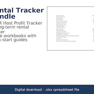 Rental Profit Tracker Bundle: STR Host and Long-Term P&L Spreadsheets (Digital Download) image 1