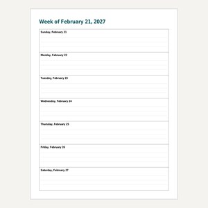 Agenda hebdomadaire 2027 à imprimer, vue d'ensemble de l'année, calendrier mensuel (PDF) image 5