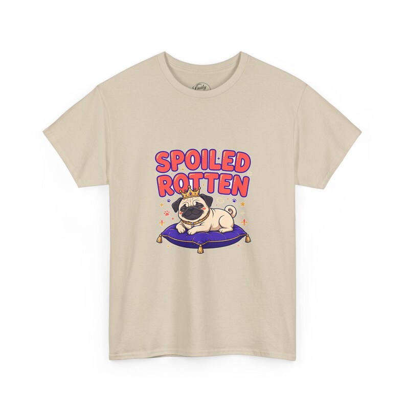 Spoiled Rotten Shirt, Funny Pug T-Shirt, Pug Mom Gift, Sassy Dog Lover Tee for Women, Cute Pug Shirt imagen 2