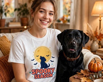 Spooky Season Shirt, Halloween Dog Tee, Funny Fall Dog T-Shirt, Spooky Pup Lover Gift
