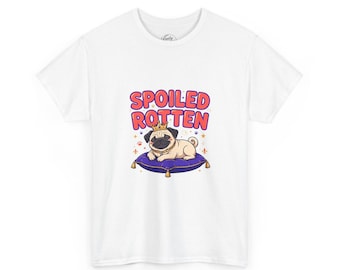 Spoiled Rotten Shirt, Funny Pug T-Shirt, Pug Mom Gift, Sassy Dog Lover Tee for Women, Cute Pug Shirt