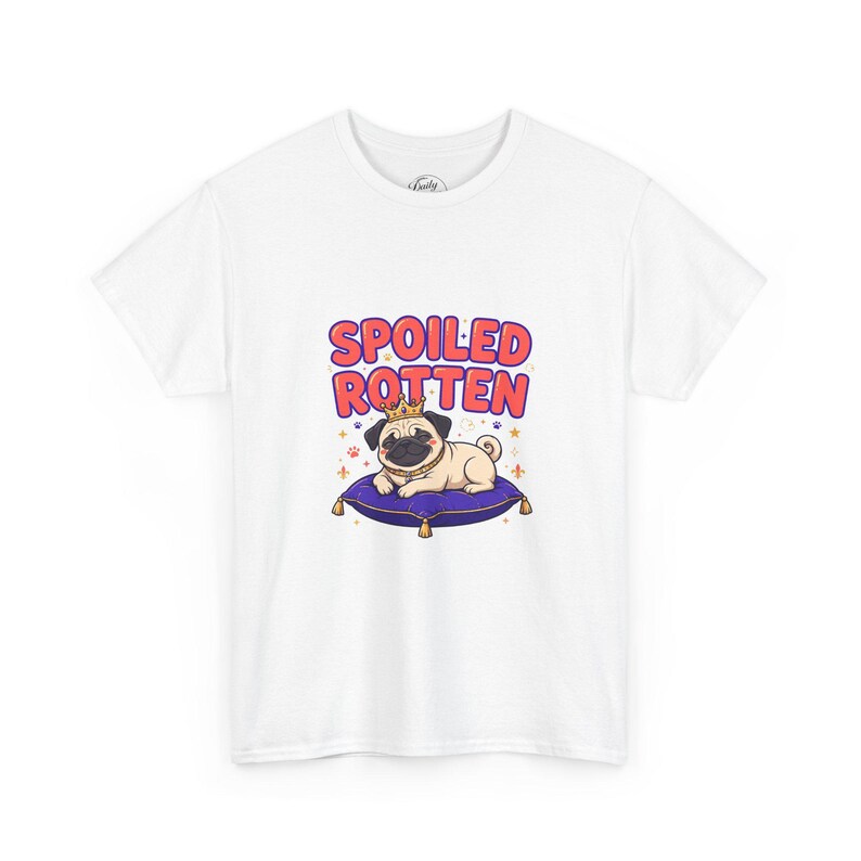 Spoiled Rotten Shirt, Funny Pug T-Shirt, Pug Mom Gift, Sassy Dog Lover Tee for Women, Cute Pug Shirt imagen 1