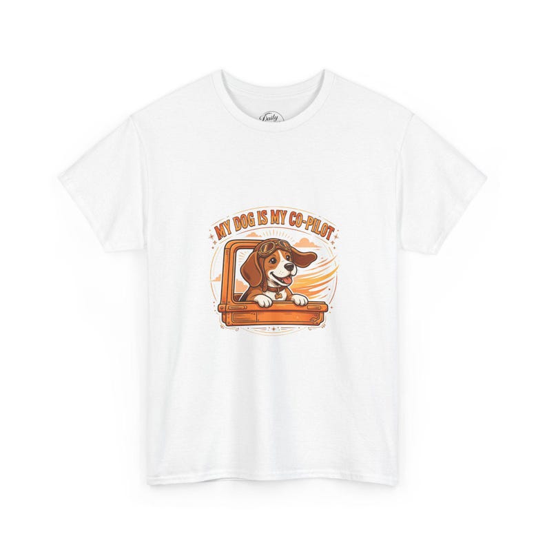 My Dog Is My Co-Pilot Shirt, Funny Beagle T-Shirt, Dog Dad Gift, Dog Lover Tee for Men and Women imagen 1