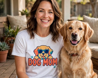 Dog Mom Shirt, Funny Golden Retriever T-Shirt, Dog Lover Gift for Women, Cute Dog Mom Tee