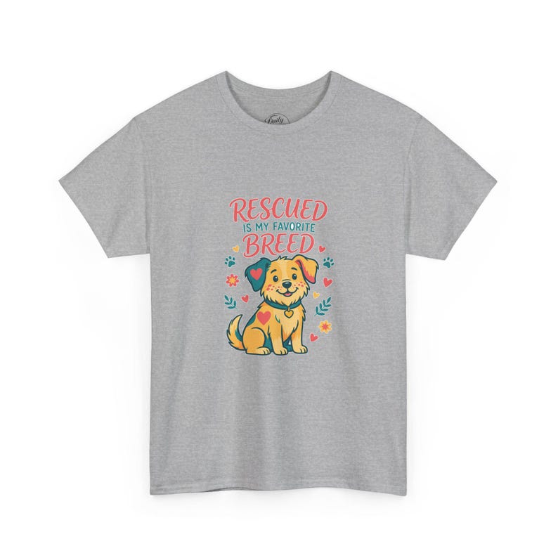 Rescued Is My Favorite Breed Shirt, Dog Rescue T-Shirt, Adopt Dont Shop Tee, Rescue Mom Gift, Shelter Dog Shirt afbeelding 3