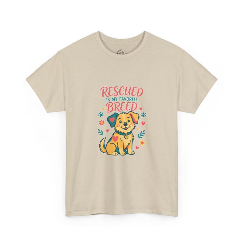 Rescued Is My Favorite Breed Shirt, Dog Rescue T-Shirt, Adopt Dont Shop Tee, Rescue Mom Gift, Shelter Dog Shirt afbeelding 2
