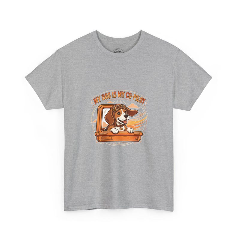 My Dog Is My Co-Pilot Shirt, Funny Beagle T-Shirt, Dog Dad Gift, Dog Lover Tee for Men and Women imagen 3