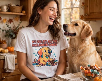 My Dog Ate All the Halloween Candy Shirt, Funny Dog Tee, Guilty Pup T-Shirt, Dog Lover Humor Gift
