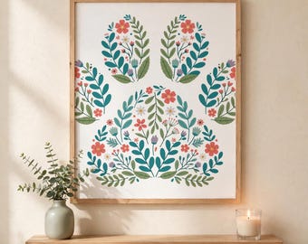 Pawsitive Vibes PNG, Floral Paw Print Digital Download, Dog Mom Printable Art
