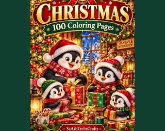Disegni di Natale da colorare in PDF: 100 accoglienti disegni natalizi, formato A4 + US Letter