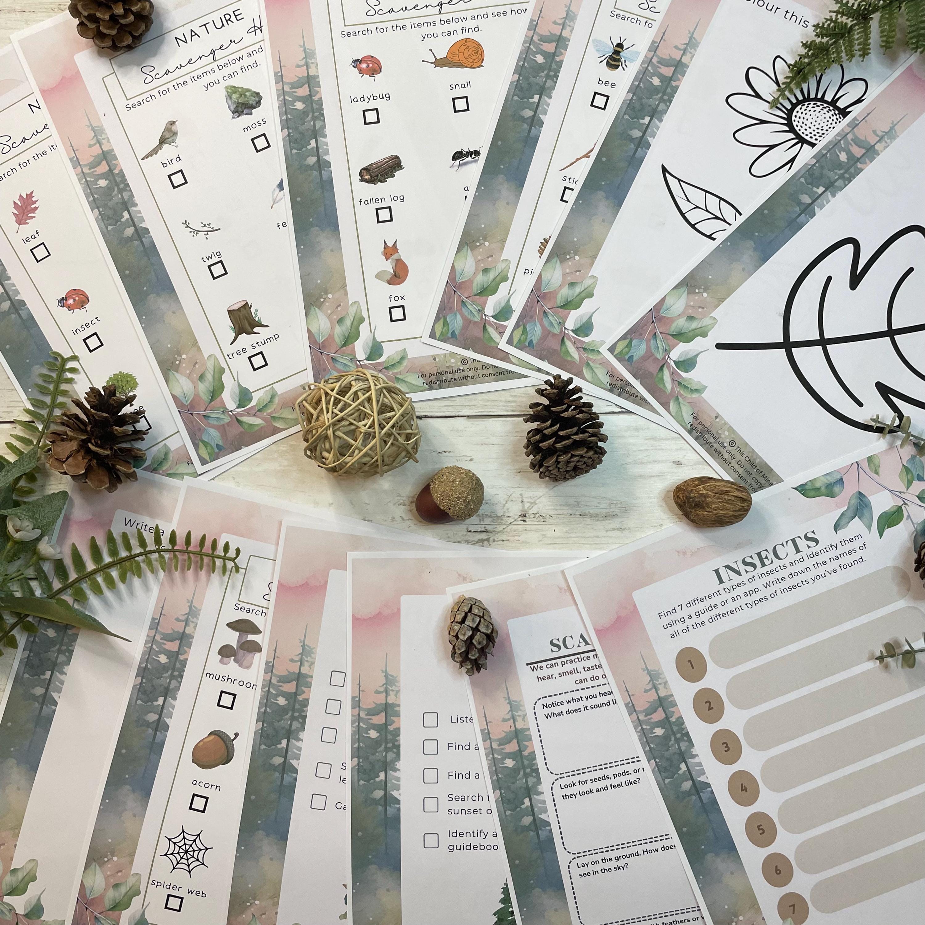 Nature Scavenger Hunt Activity Book: Montessori Learning (digital ...